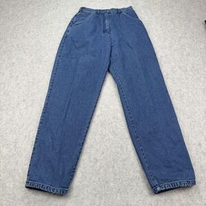 Vintage Woolrich Flannel Lined Jeans Womens 8 (24x29) Blue High Rise Tapered